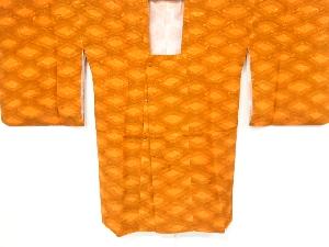 リサイクル　斜め格子模様ロング道行コート